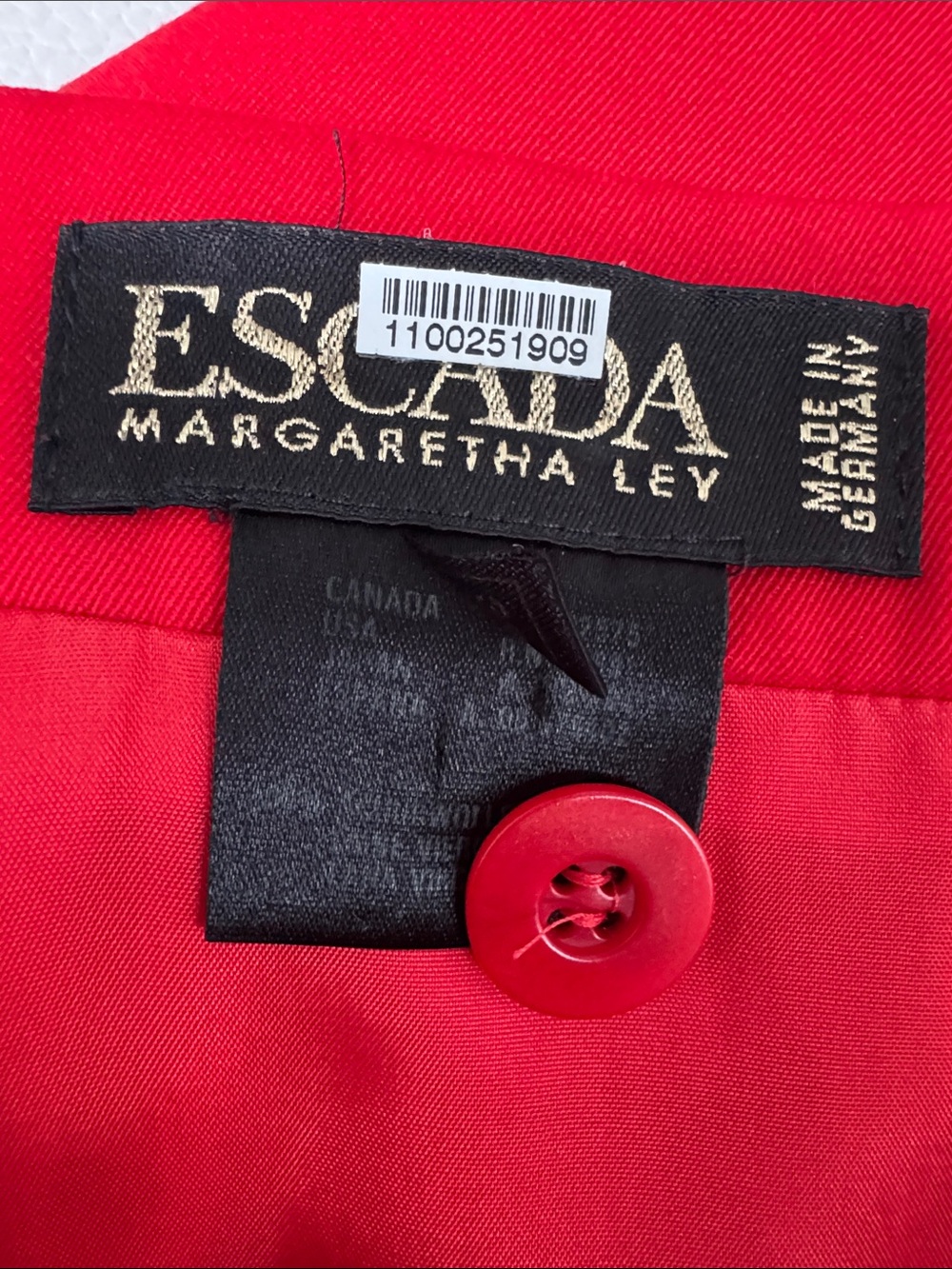Escada Margaretha Ley red skert size 8 like new - Picture 4 of 7